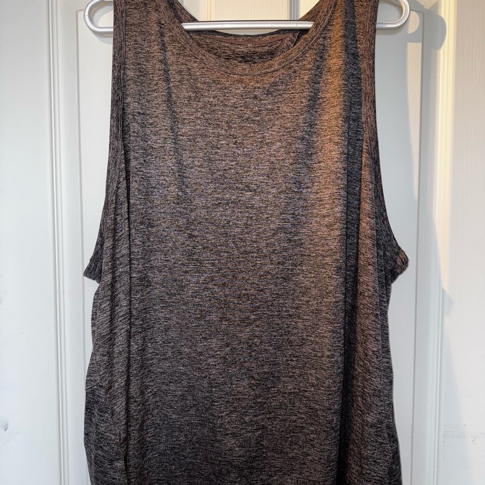 Fabletics Heathered Charcoal Sleeveless Tank